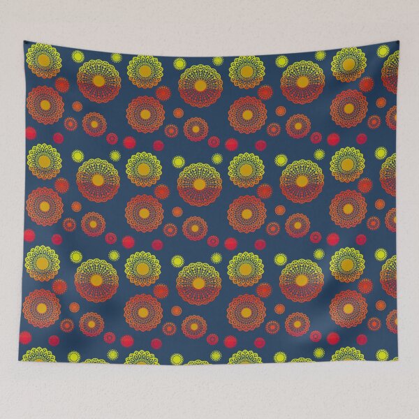 Item preview, Autumn Floral on Dark Teal designed and sold by JaygiesDesign.