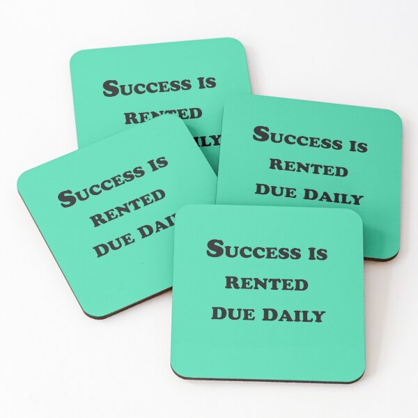 Item preview, Success Is Rented, Due Daily – Motivational Hustle Quote Design designed and sold by ArtNestVerse.