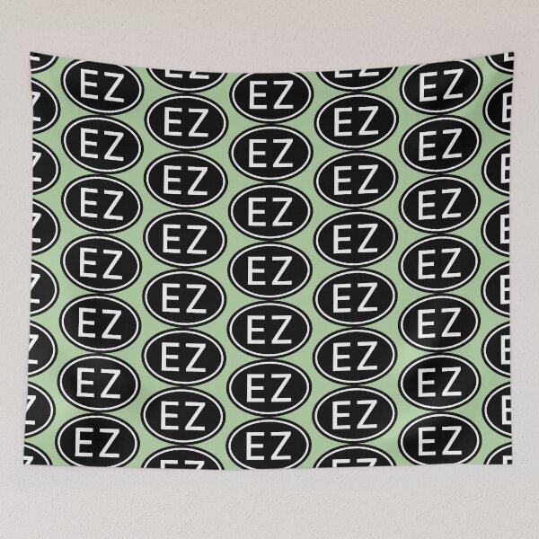 Item preview, EZ Initials Monogram Oval White Letters designed and sold by Jeallan Designs.