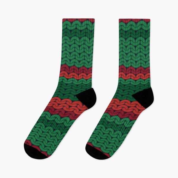 Item preview, Red and Green Faux Knit Stripes designed and sold by ChantellaGF.