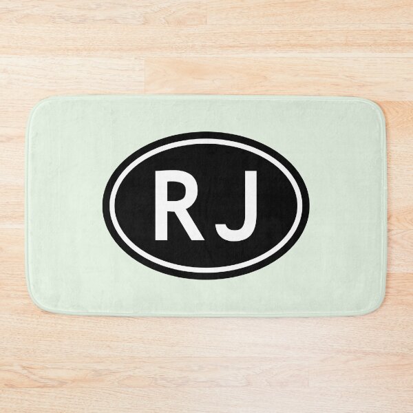 Item preview, Monograma RJ Initials con letras blancas ovaladas designed and sold by Jeallan Designs.