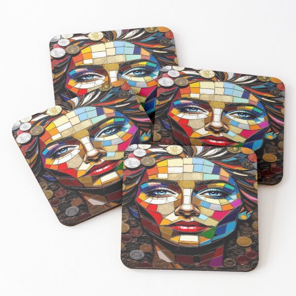 Item preview, Mosaic Muse – Multicultural beauty meets CoinArt & ColorVibes in modern fusion designed and sold by FotoworldEdel.