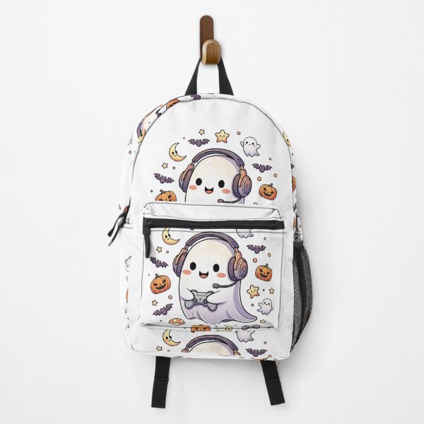 Item preview, Kawaii Gamer Ghost with Headset – Cute Halloween Gaming Design designed and sold by Grind-Stitch.