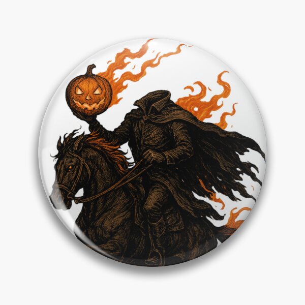 Item preview, Headless Horseman with Flaming Pumpkin designed and sold by AyraShoppe.