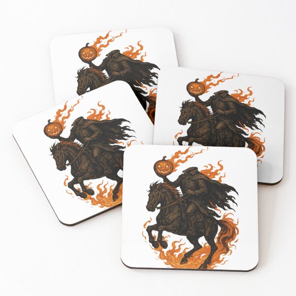 Item preview, Headless Horseman with Flaming Pumpkin designed and sold by AyraShoppe.