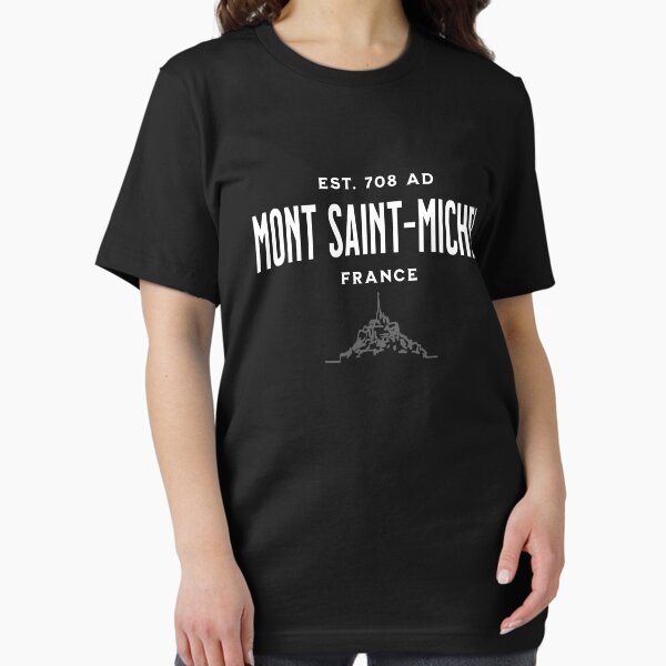 T-shirt Homme Le Mont St Michel – Blanc, Coton, Taille L, Manches Courtes – Occasion Bon état