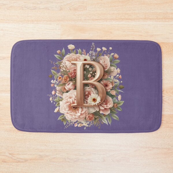 Item preview, Floral Monogram Letter B Wall Art – Elegant Gold Initial B with Roses & Peonies | Personalized Wedding Gift, Nursery Decor, Feminine Botanical Initial B Print designed and sold by AmenAlways.