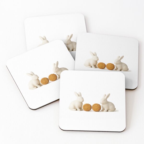 Item preview, Mid autumn festival concept with rabbits and mooncakes, isolated and transparent, AI generated designed and sold by dvoevnore.