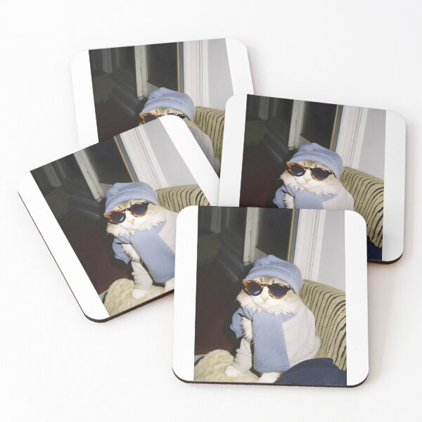 Item preview, Demure cats with glasses designed and sold by FigmaCreations.