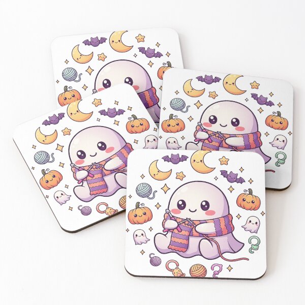 Item preview, Kawaii Crochet Ghost – Cute Halloween Crafting Design with Yarn & Hooks designed and sold by Grind-Stitch.