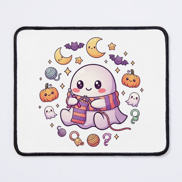 Item preview, Kawaii Crochet Ghost – Cute Halloween Crafting Design with Yarn & Hooks designed and sold by Grind-Stitch.