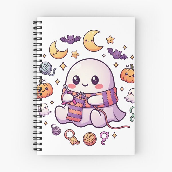 Item preview, Kawaii Crochet Ghost – Cute Halloween Crafting Design with Yarn & Hooks designed and sold by Grind-Stitch.