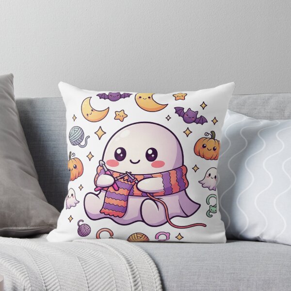 Item preview, Kawaii Crochet Ghost – Cute Halloween Crafting Design with Yarn & Hooks designed and sold by Grind-Stitch.