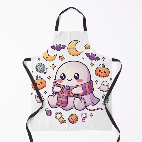 Item preview, Kawaii Crochet Ghost – Cute Halloween Crafting Design with Yarn & Hooks designed and sold by Grind-Stitch.