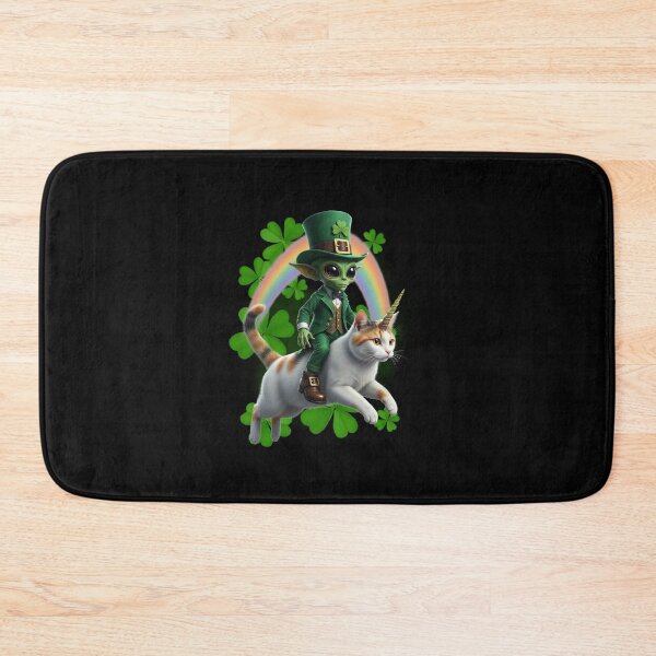 Item preview, Alien Riding Cat Unicorn Rainbow St Patrick’s Day Caticorn designed and sold by elderberry.