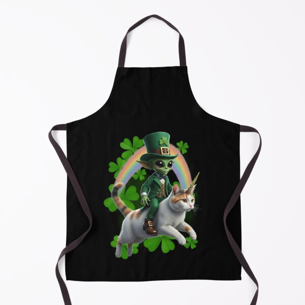 Item preview, Alien Riding Cat Unicorn Rainbow St Patrick’s Day Caticorn designed and sold by elderberry.