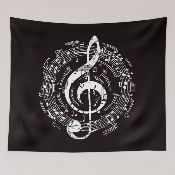 Item preview, Minimalist Black and White Sheet Music Pattern designed and sold by Windy-market.