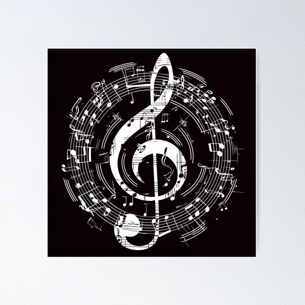 Item preview, Minimalist Black and White Sheet Music Pattern designed and sold by Windy-market.