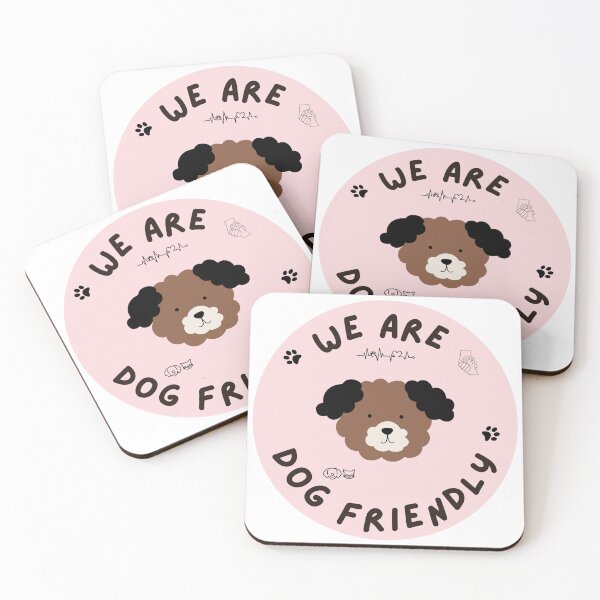 Item preview, We Are Dog Friendly – Cute Kawaii Puppy Design designed and sold by TigerClawCo.