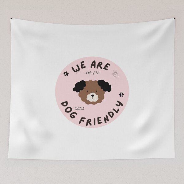 Item preview, We Are Dog Friendly – Cute Kawaii Puppy Design designed and sold by TigerClawCo.