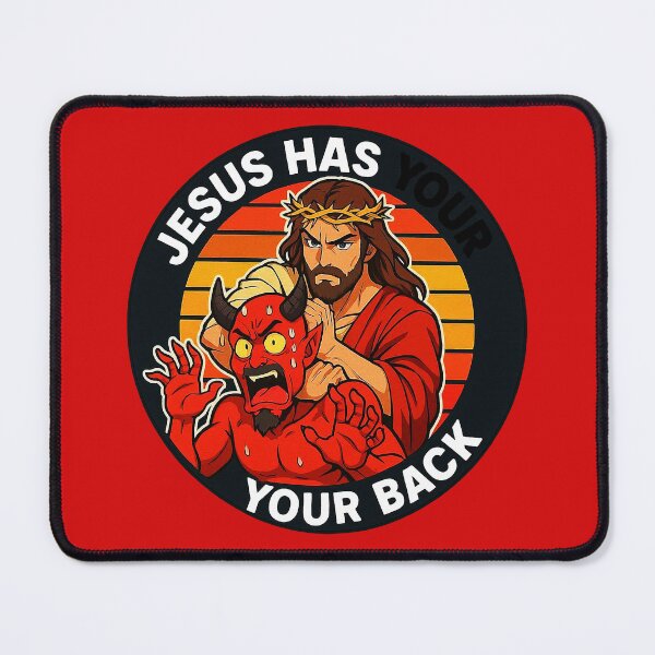 Item preview, Jesus Has Your Back meme Jesus Christ Bible Quote designed and sold by plushism.