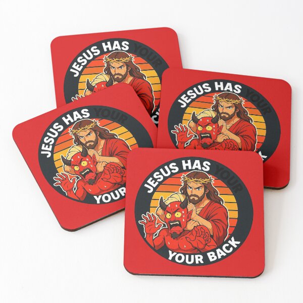 Item preview, Jesus Has Your Back meme Jesus Christ Bible Quote designed and sold by plushism.