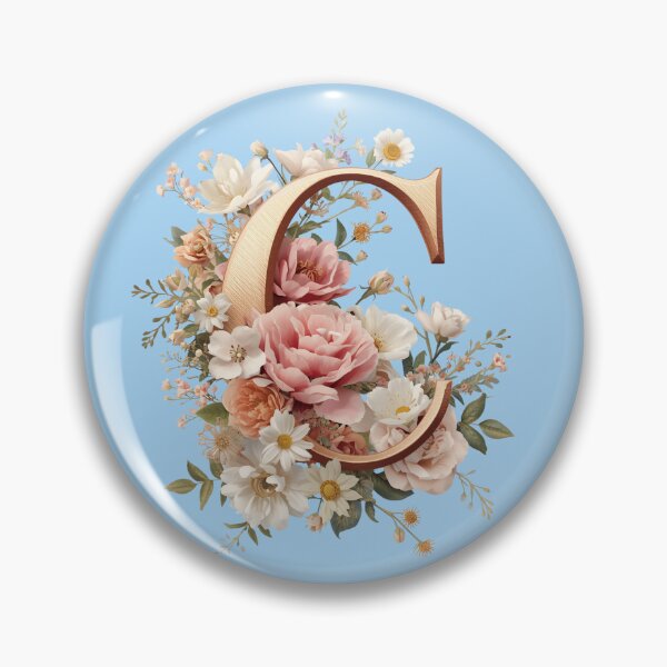Item preview, Floral Monogram Letter C Wall Art – Elegant Gold Initial C with Roses & Peonies | Personalized Wedding Gift, Nursery Decor, Feminine Botanical Initial C Print designed and sold by AmenAlways.
