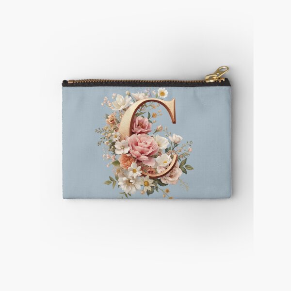 Item preview, Floral Monogram Letter C Wall Art – Elegant Gold Initial C with Roses & Peonies | Personalized Wedding Gift, Nursery Decor, Feminine Botanical Initial C Print designed and sold by AmenAlways.