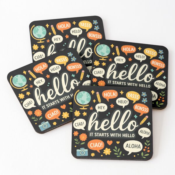 Item preview, It Starts With Hello – Multilingual Greeting Design designed and sold by haitrieuic96.