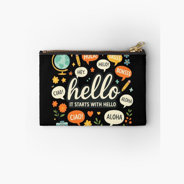Item preview, It Starts With Hello – Multilingual Greeting Design designed and sold by haitrieuic96.