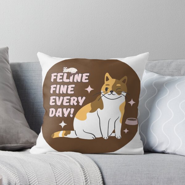 Item preview, Feline Fine Every Day – Cute Cat Illustration designed and sold by TigerClawCo.