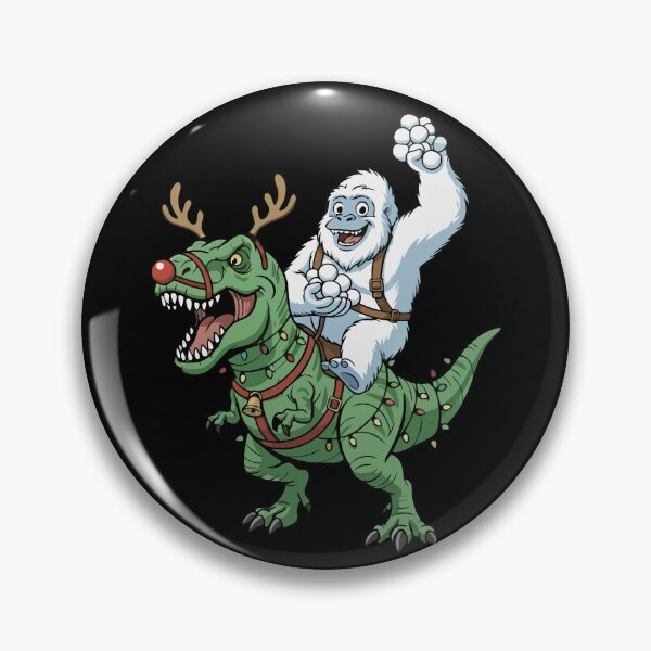 Item preview, Yeti Riding T-Rex Funny Christmas Dinosaur Gear designed and sold by DynamicDesign.