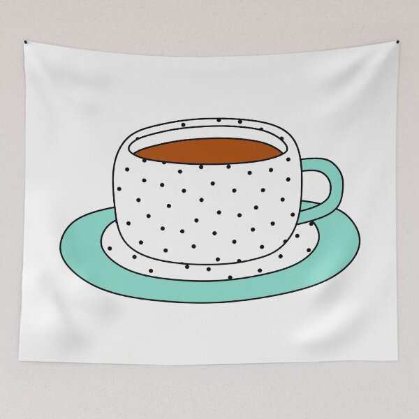 Item preview, vintage inspired polka dot tea cup designed and sold by sweetb3rry.