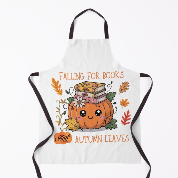 Item preview, Falling for Books and Autumn Leaves – Cute Pumpkin Fall Reading Design designed and sold by TheBeeKindSpace.