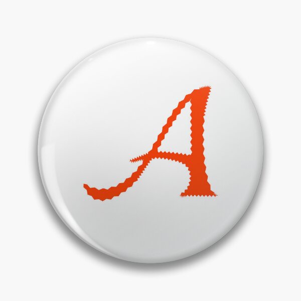 Item preview, Electric Orange Letter A – Spiky Script Calligraphy designed and sold by uncoXab.