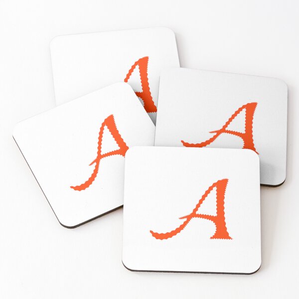 Item preview, Electric Orange Letter A – Spiky Script Calligraphy designed and sold by uncoXab.