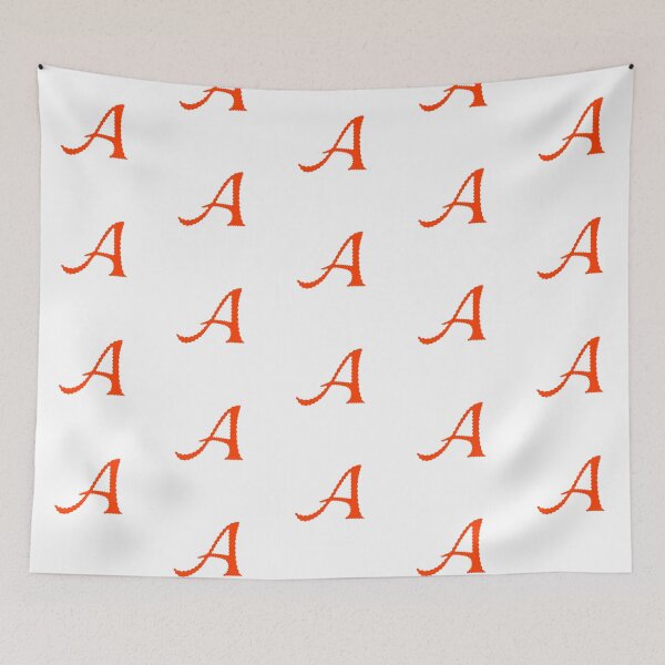 Item preview, Electric Orange Letter A – Spiky Script Calligraphy designed and sold by uncoXab.