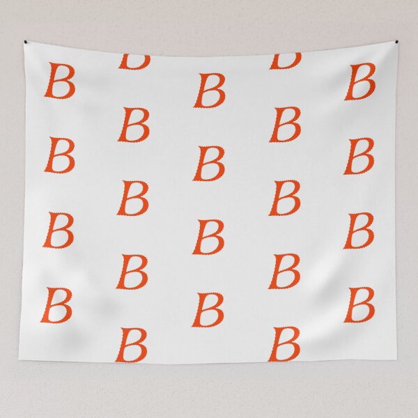 Item preview, Electric Orange Letter B – Spiky Script Calligraphy designed and sold by uncoXab.
