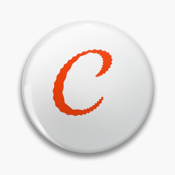 Item preview, Electric Orange Letter C – Spiky Script Calligraphy designed and sold by uncoXab.