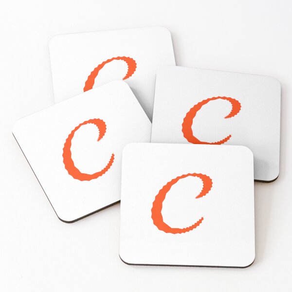 Item preview, Electric Orange Letter C – Spiky Script Calligraphy designed and sold by uncoXab.