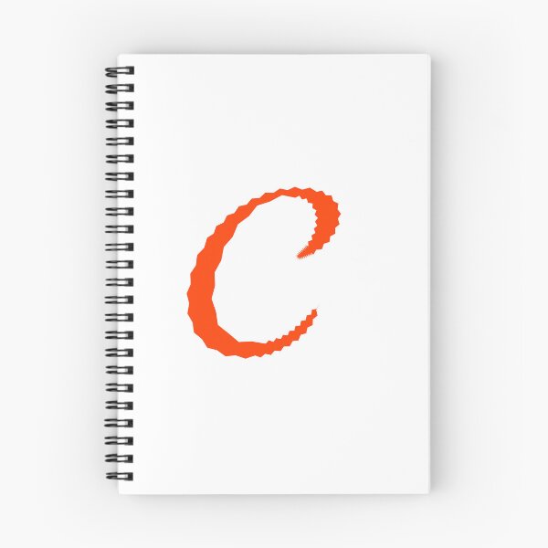 Item preview, Electric Orange Letter C – Spiky Script Calligraphy designed and sold by uncoXab.