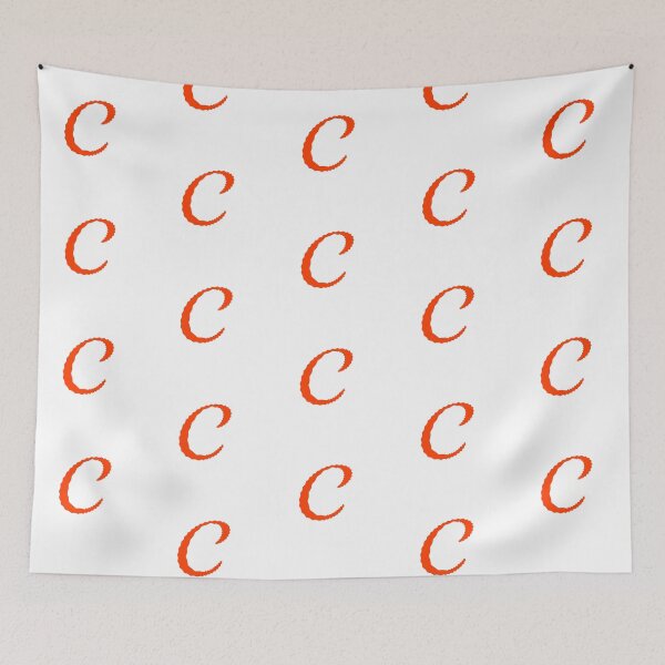 Item preview, Electric Orange Letter C – Spiky Script Calligraphy designed and sold by uncoXab.