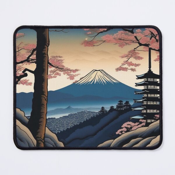 Item preview, Lantern Reflections – Traditional Japanese Dusk Artwork designed and sold by Vandy Fullam.