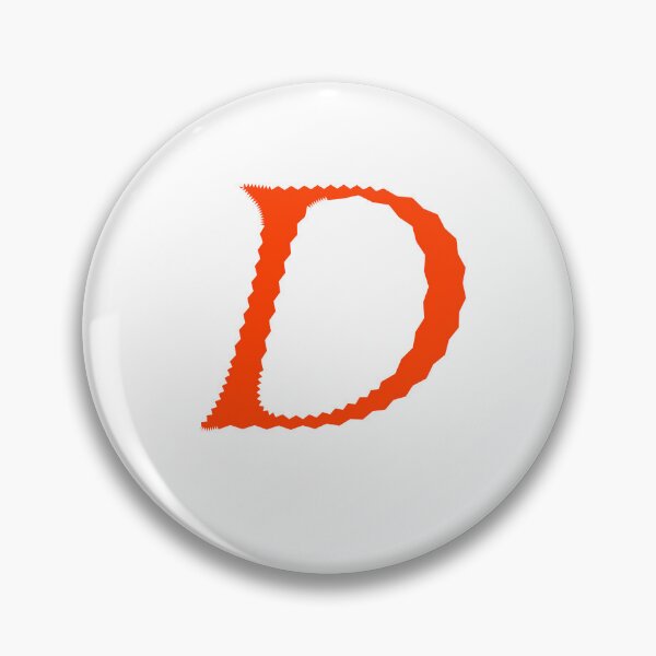 Item preview, Electric Orange Letter D – Spiky Script Calligraphy designed and sold by uncoXab.