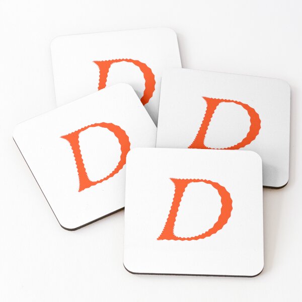 Item preview, Electric Orange Letter D – Spiky Script Calligraphy designed and sold by uncoXab.