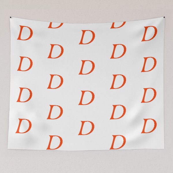 Item preview, Electric Orange Letter D – Spiky Script Calligraphy designed and sold by uncoXab.