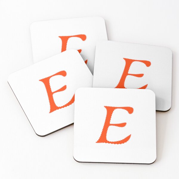 Item preview, Electric Orange Letter E – Spiky Script Calligraphy designed and sold by uncoXab.