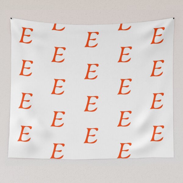 Item preview, Electric Orange Letter E – Spiky Script Calligraphy designed and sold by uncoXab.