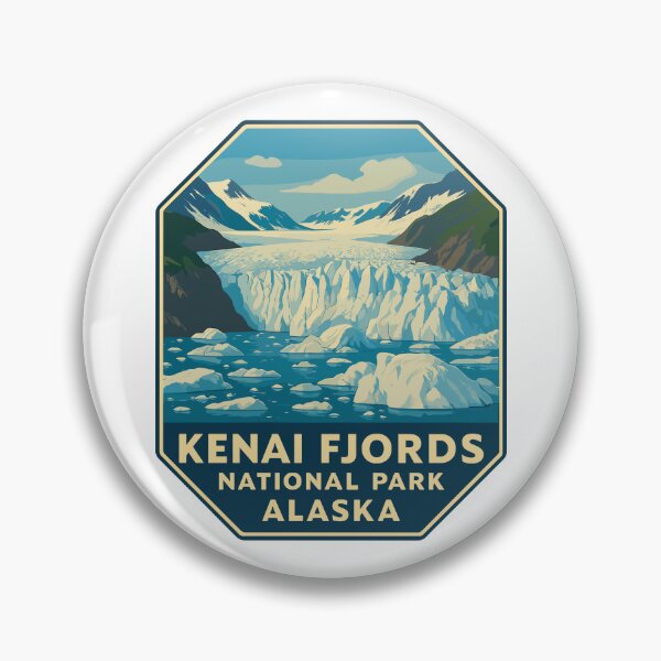 Item preview, Kenai Fjords National Park Retro Glacier Ocean Sticker designed and sold by Ismeal Von.