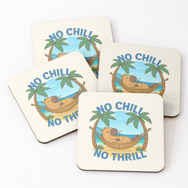 Item preview, Capybara Hammock Sticker – No Chill No Thrill designed and sold by munizz.